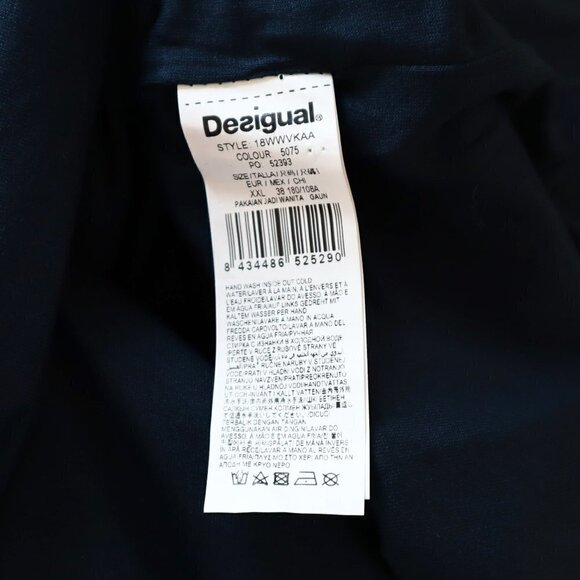 Desigual Sofia Dark Gray Stretch Knit Velvet Mandalas Dress New NWT Size XXL - Picture 7 of 8